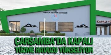 Çarşamba’da Kapalı Yüzme Havuzu Yükseliyor