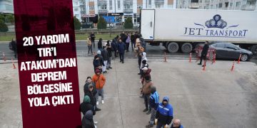 20 Yardım TIR’ı Atakum’dan Deprem Bölgesine Yola Çıktı