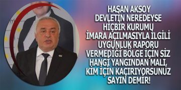 Hasan Aksoy’dan Samsun Büyükşehir Belediye Başkanı Demir’e imar tepkisi!