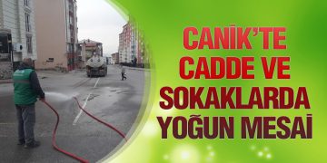Canik’te Cadde Ve Sokaklarda Yoğun Mesai