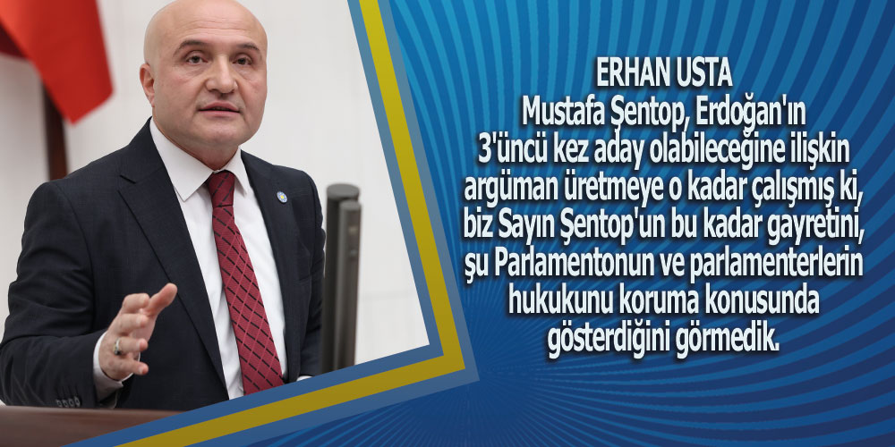 Usta’dan Şentop’a Erdoğan İtirazı